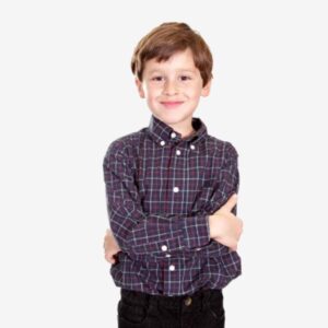 Solid Shirt With Striped Shorts & Bow